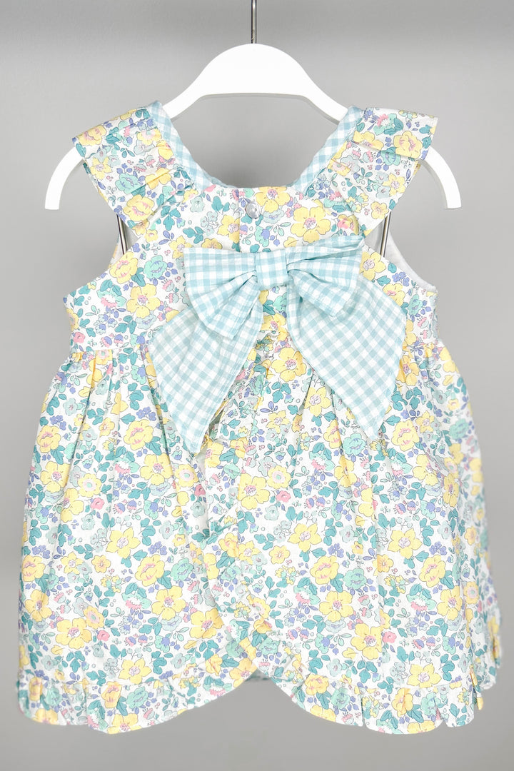 Tartaleta "Pippa" Lemon & Mint Green Liberty Floral Dress & Bloomers | Millie and John