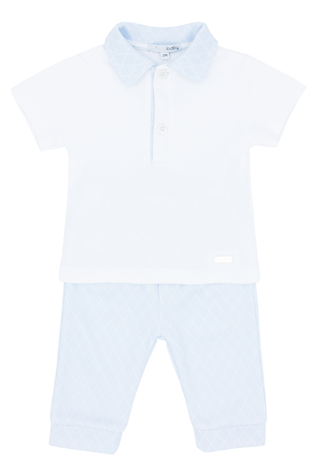 Blues Baby "Louis" Baby Blue Polo Shirt & Trousers | Millie and John