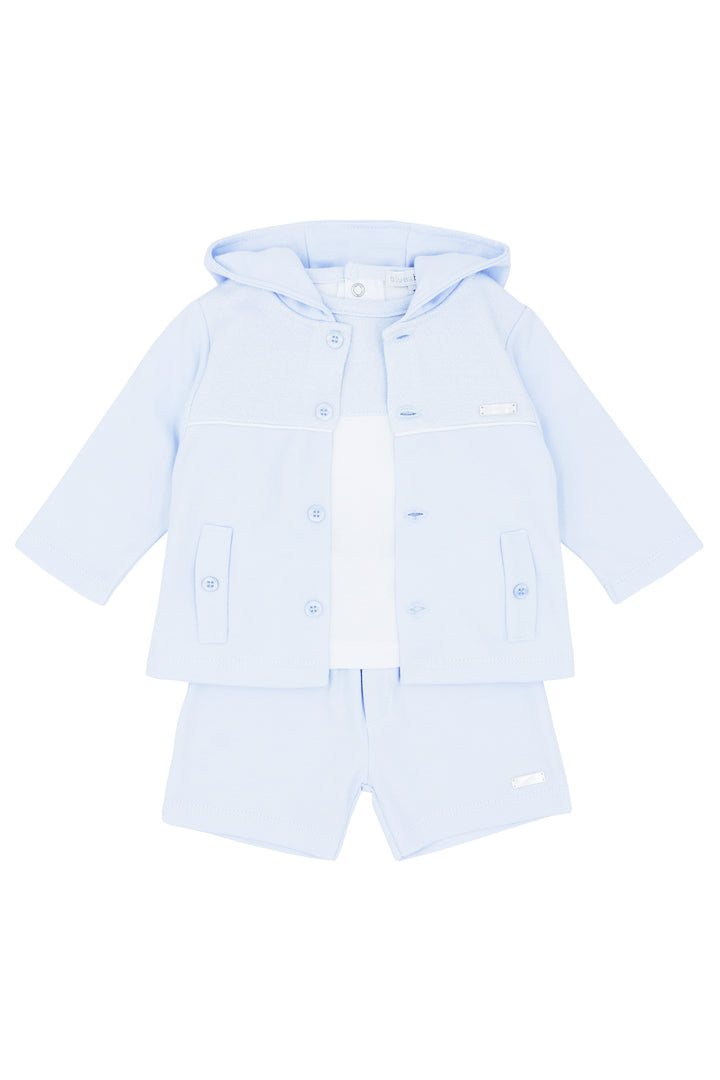 Blues Baby PREORDER "Joshua" Blue Jacket, T-Shirt & Shorts | Millie and John