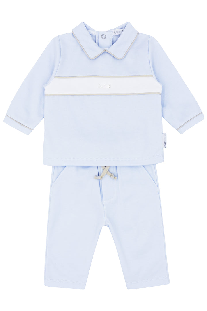 "Joel" Baby Blue Polo Top & Trousers