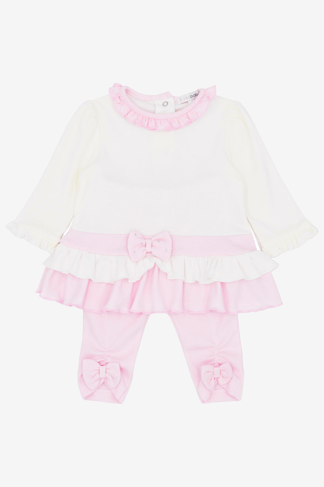 "Lila" Ivory & Pink Tunic Top & Leggings