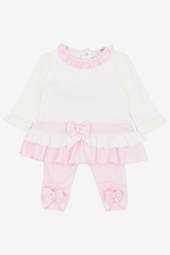 "Lila" Ivory & Pink Tunic Top & Leggings