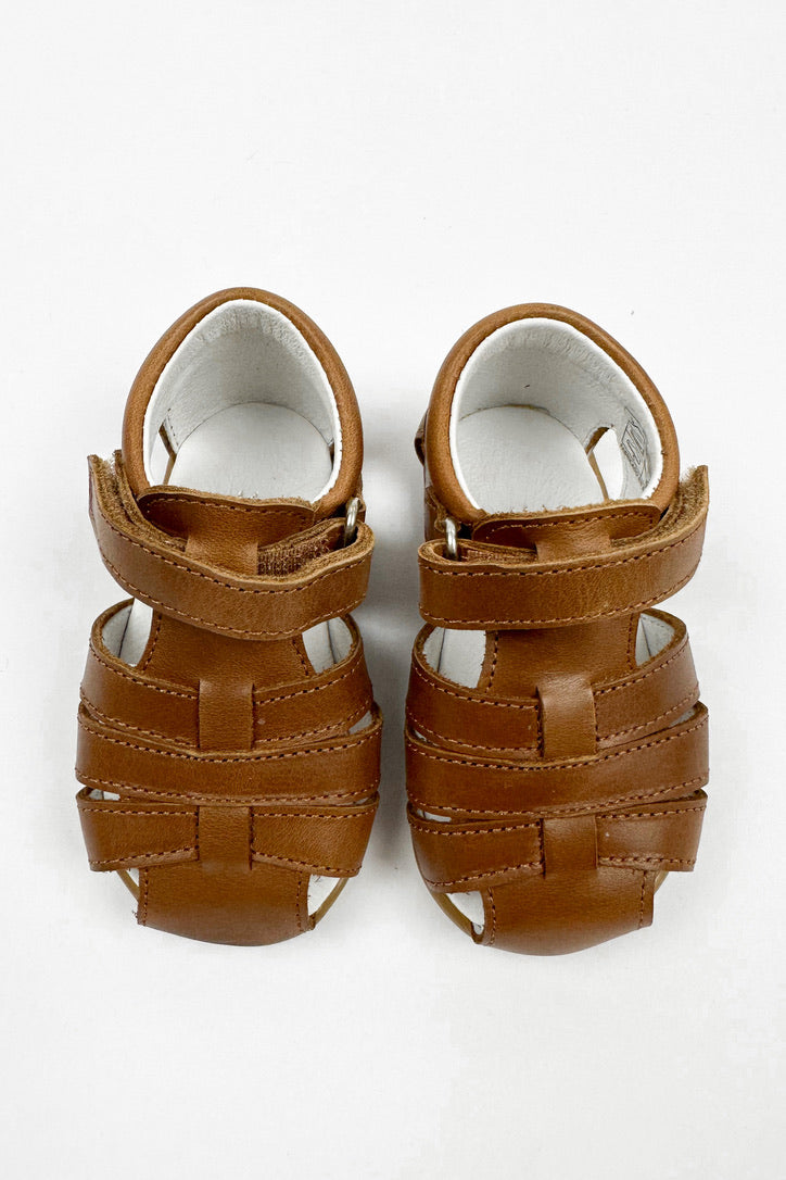 León Shoes X M&J "Pedro" Brown Leather Sandals | Millie and John