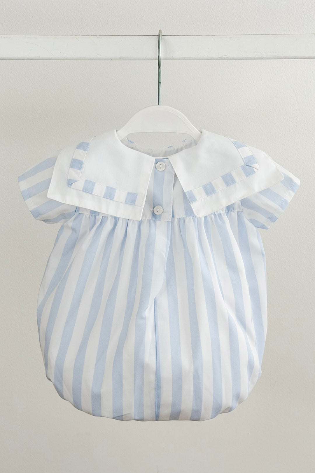 "Oliver" Blue Striped Sailor Romper