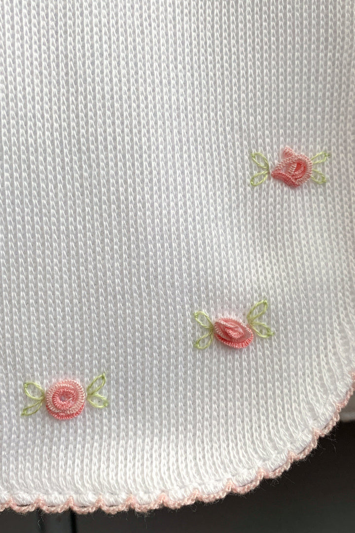 Mini-la-Mode White Knit Rose Jacket | Millie and John