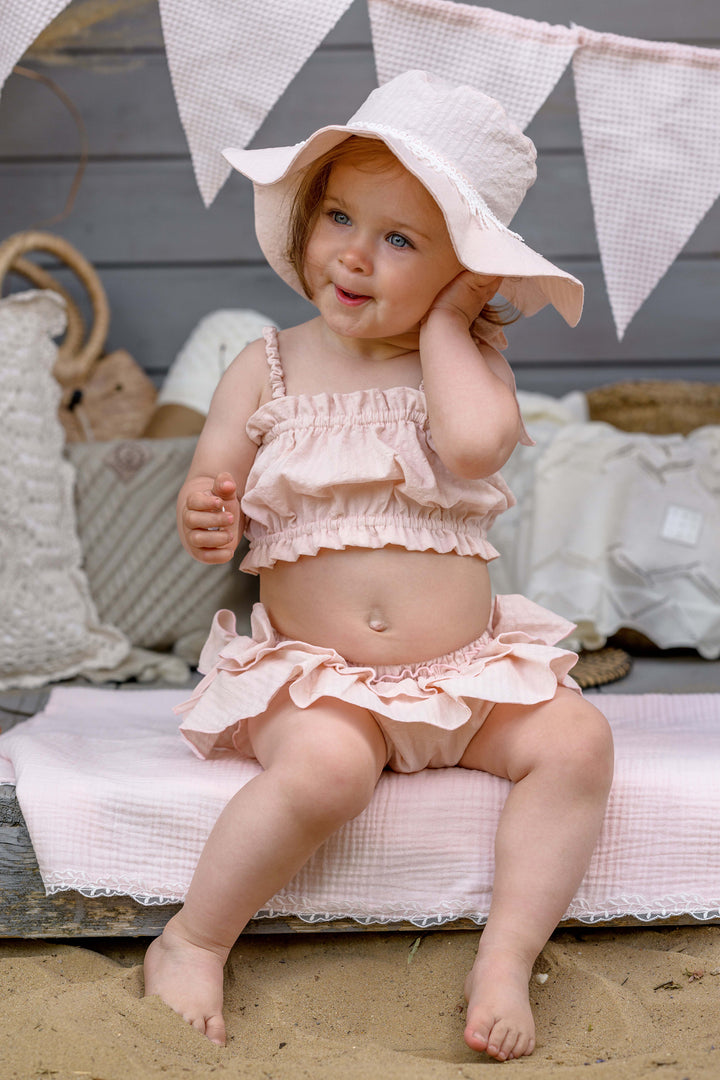 Jamiks "Cassidy" Apricot Cheesecloth Top & Bloomers | Millie and John