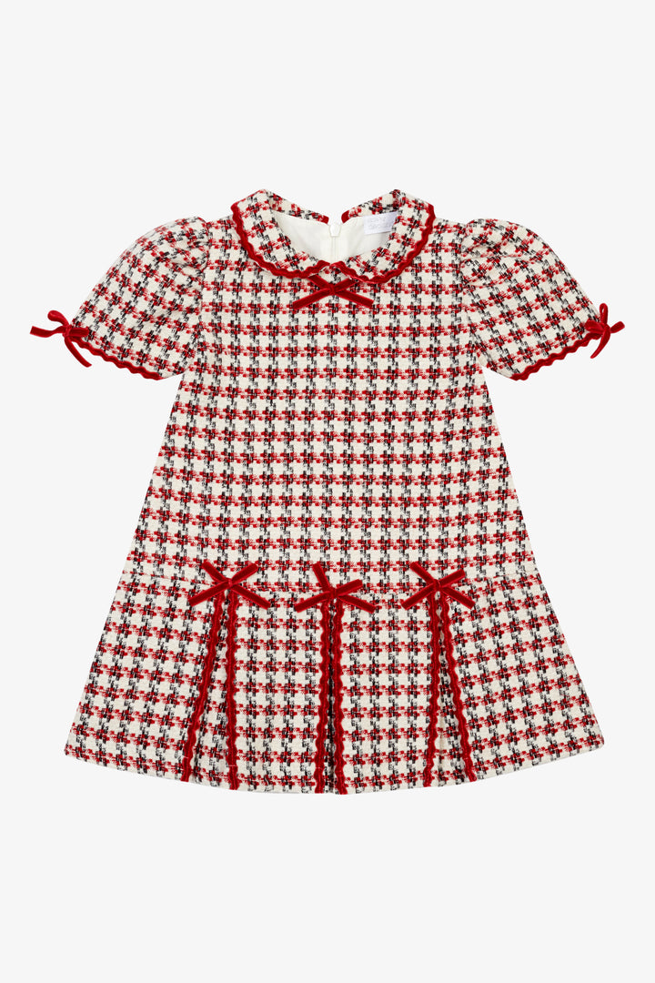 "Ruby" Red Houndstooth Dress