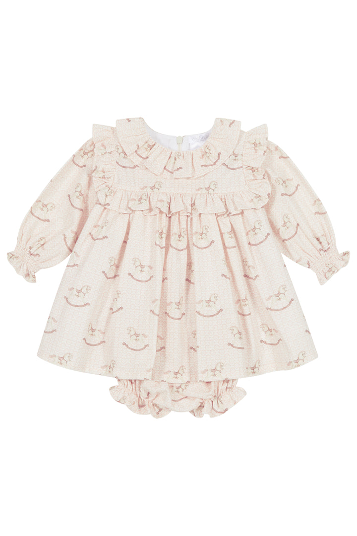 "Katalina" Peach Rocking Horse Dress Set