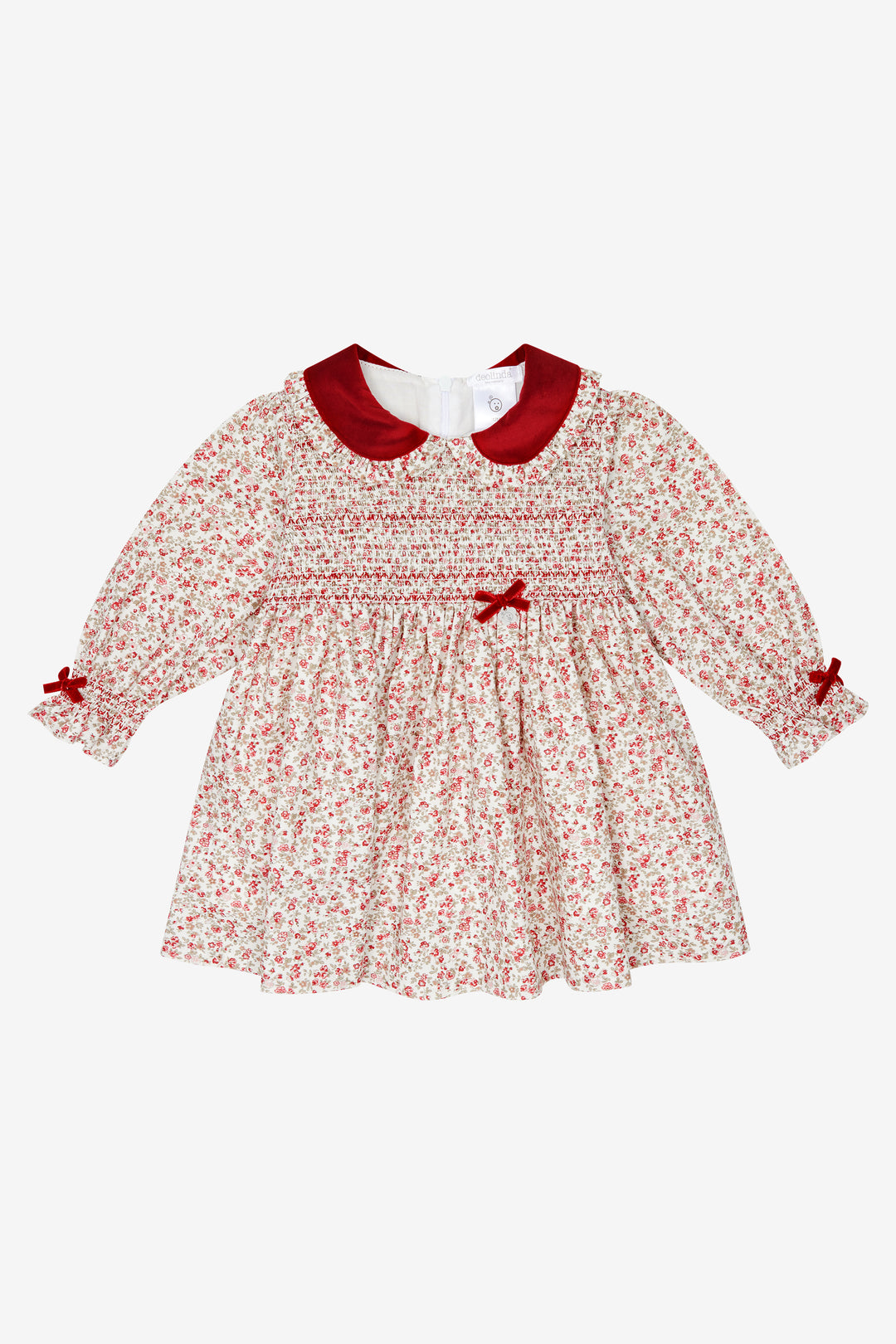 PREORDER "Isolde" Red Vintage Floral Smocked Dress
