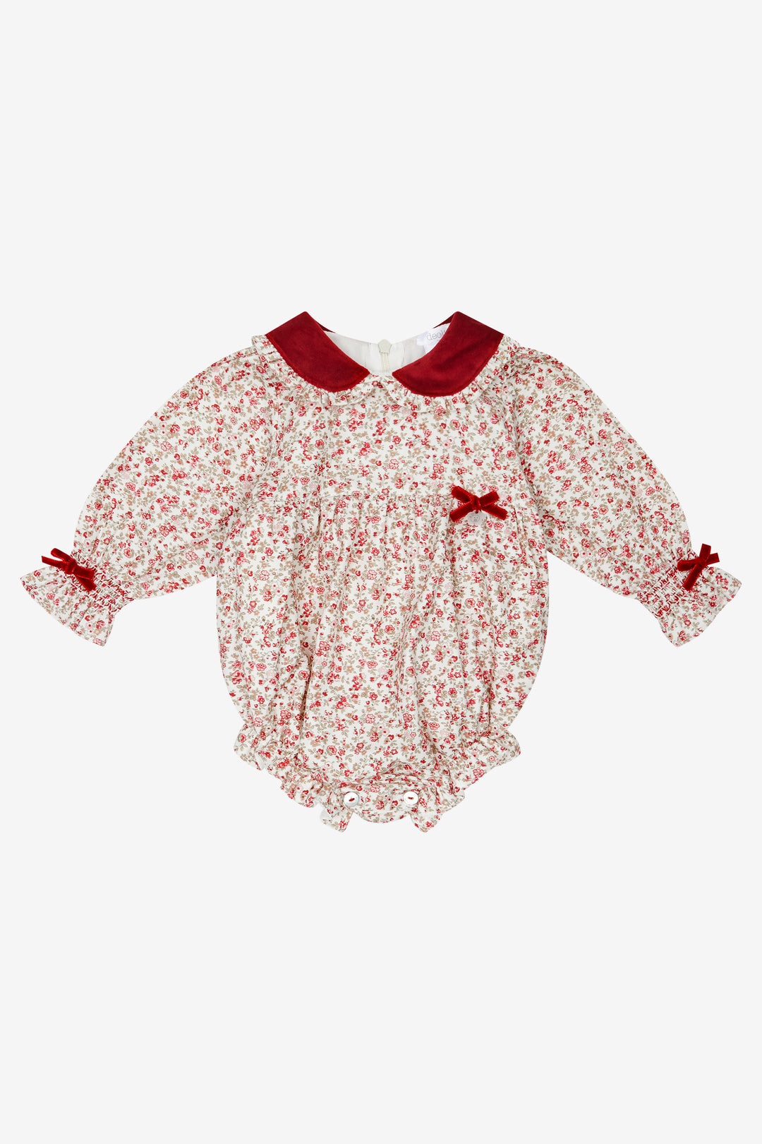 PREORDER "Anastasia" Red Vintage Floral Romper