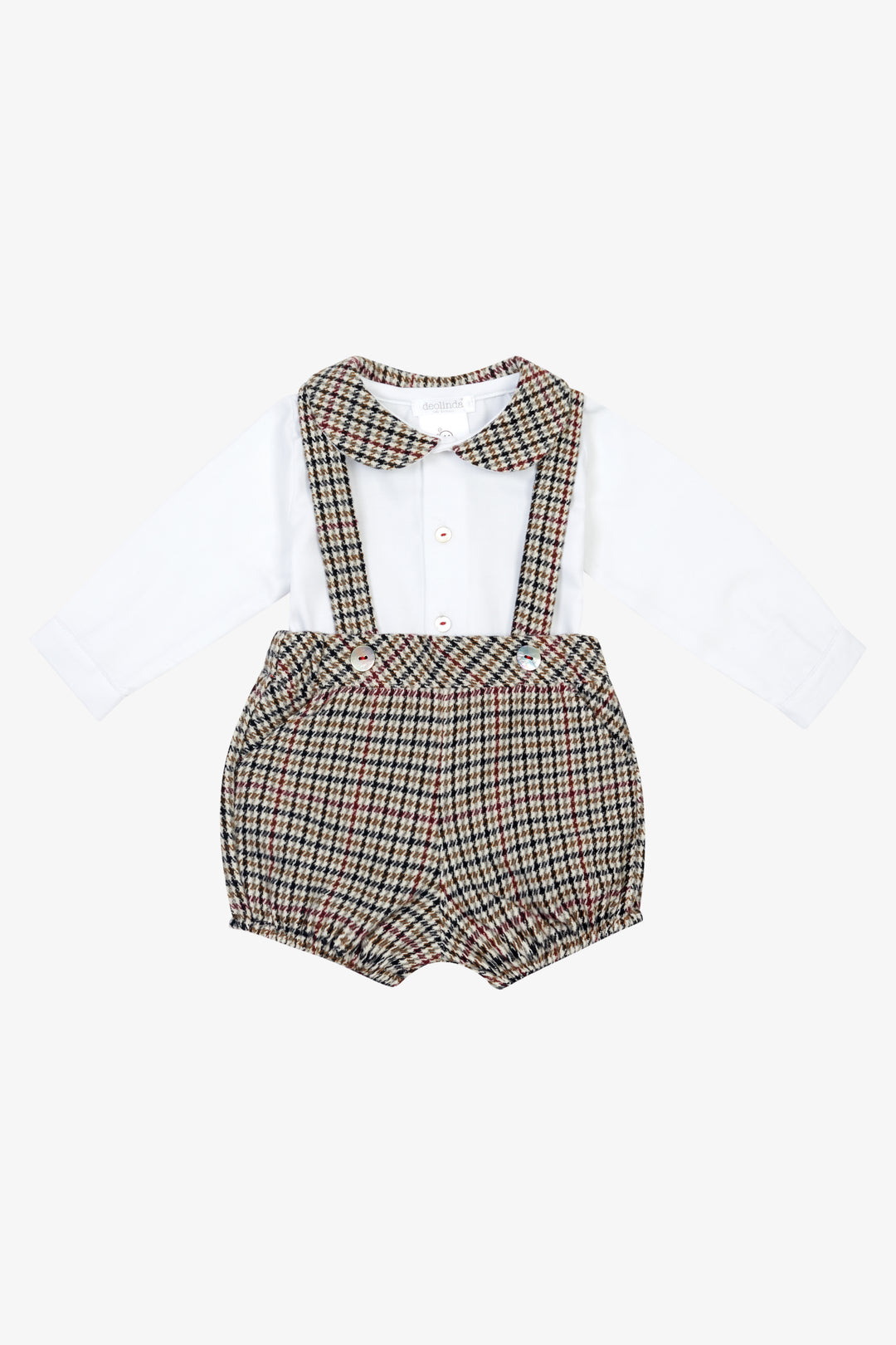 PREORDER "Rowan" Burgundy Houndstooth Shirt &amp; Jam Pants