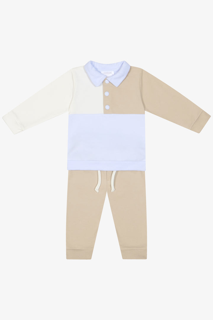 "Luca" Beige Polo Shirt &amp; Trousers