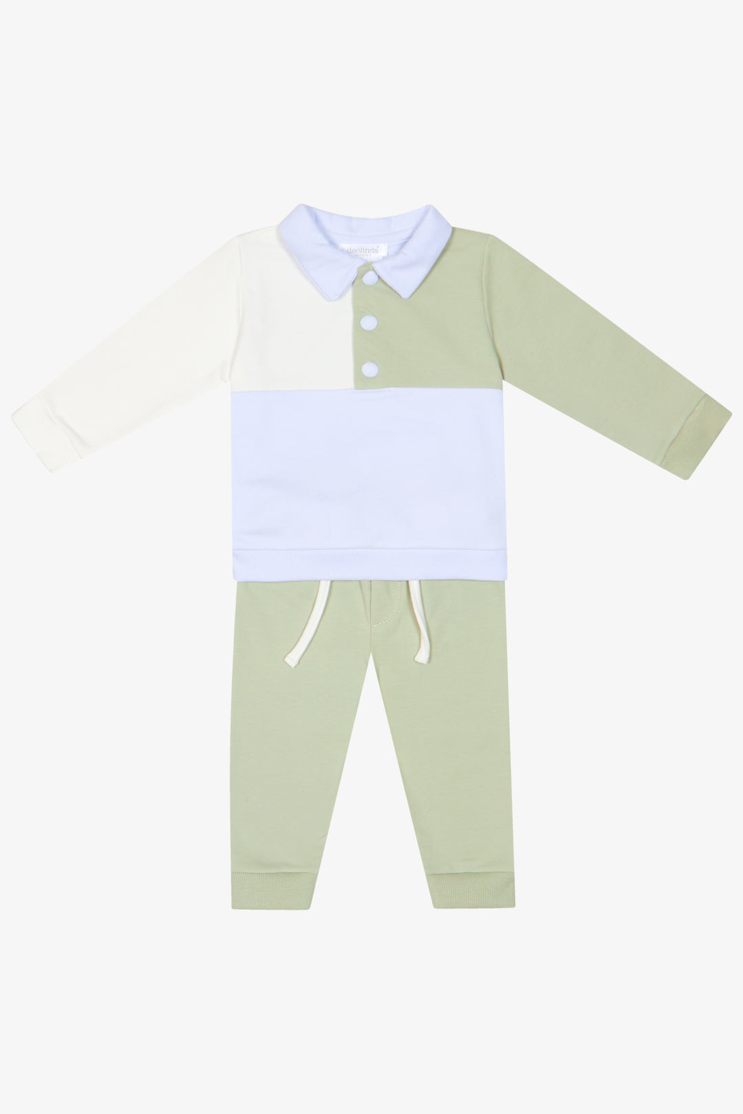 "Luca" Sage Green Polo Shirt &amp; Trousers