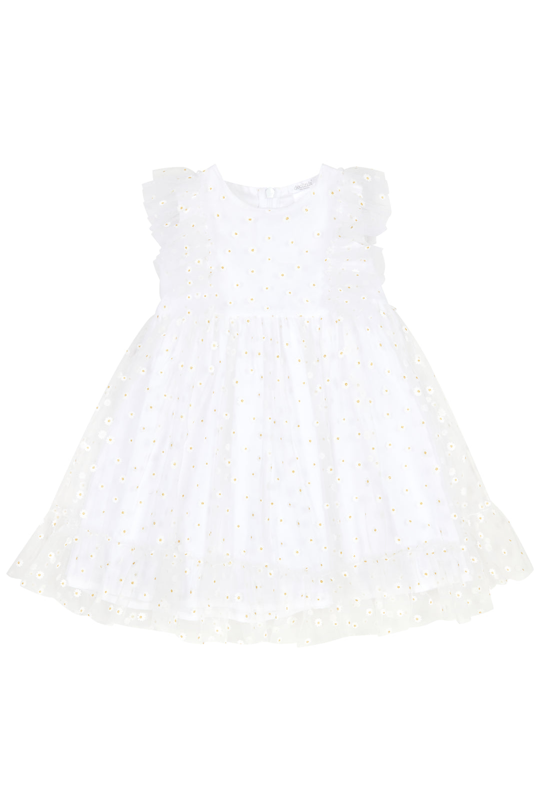 Chic by Deolinda PREORDER "Anastasia" White Tulle Daisy Print Dress | Millie and John