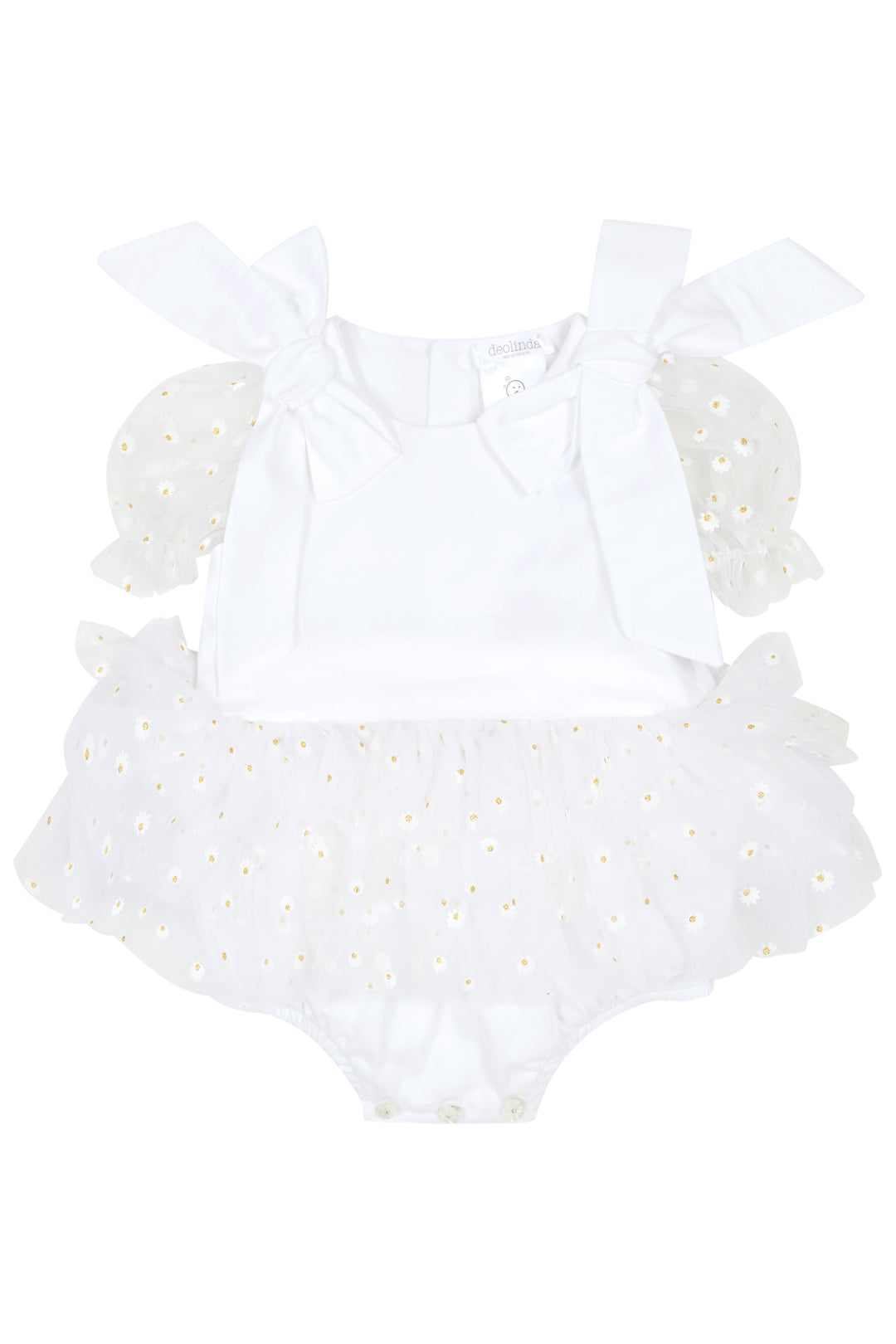 Chic by Deolinda PREORDER "Tallulah" White Tulle Daisy Print Shortie | Millie and John