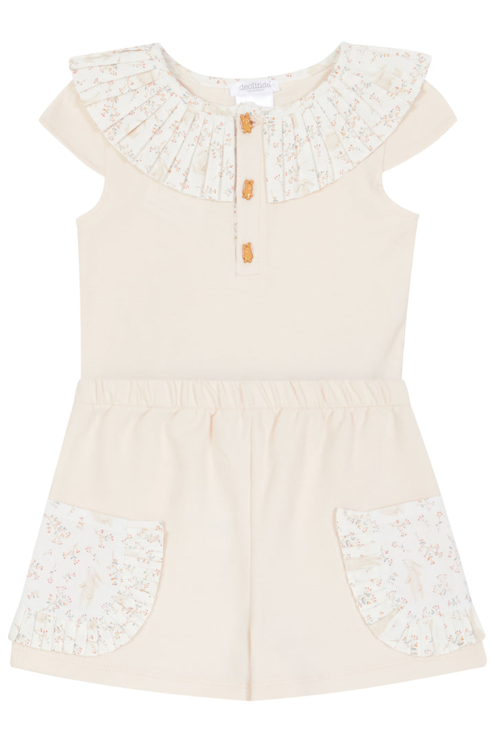 Deolinda PREORDER "Beatrice" Peach Bunny Blouse & Shorts | Millie and John