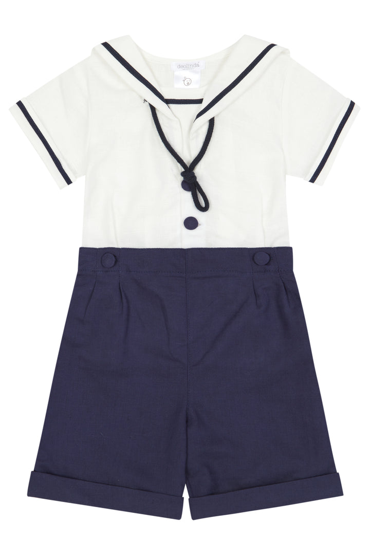 Chic by Deolinda PREORDER "Francis" Navy Sailor Shirt & Shorts | Millie and John