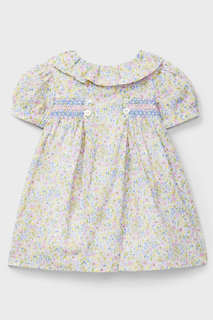 Pastel Floral Smocked Dress