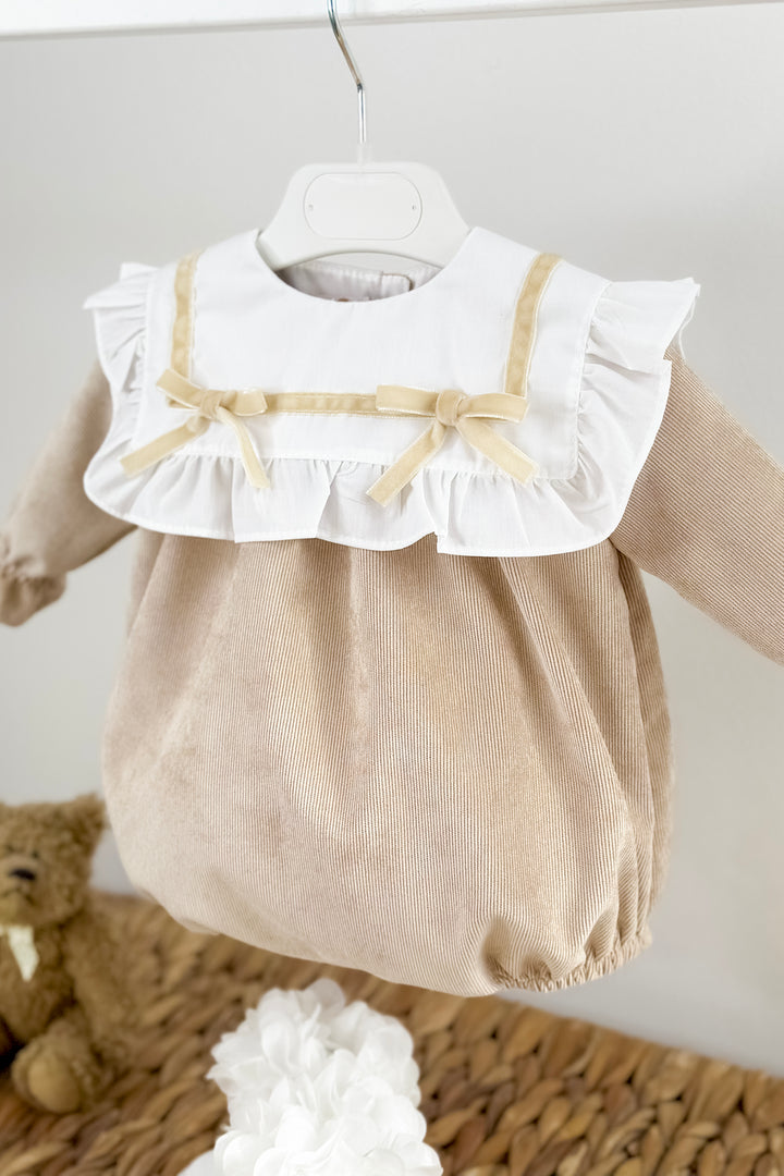 "Olivia" Stone Cord Romper