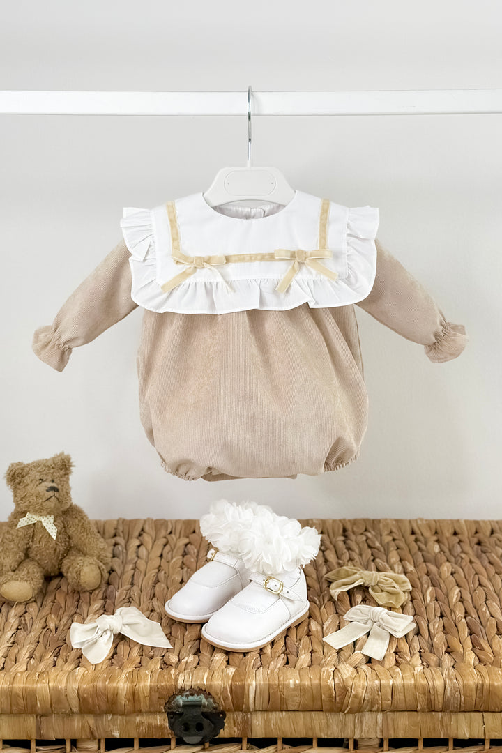 "Olivia" Stone Cord Romper