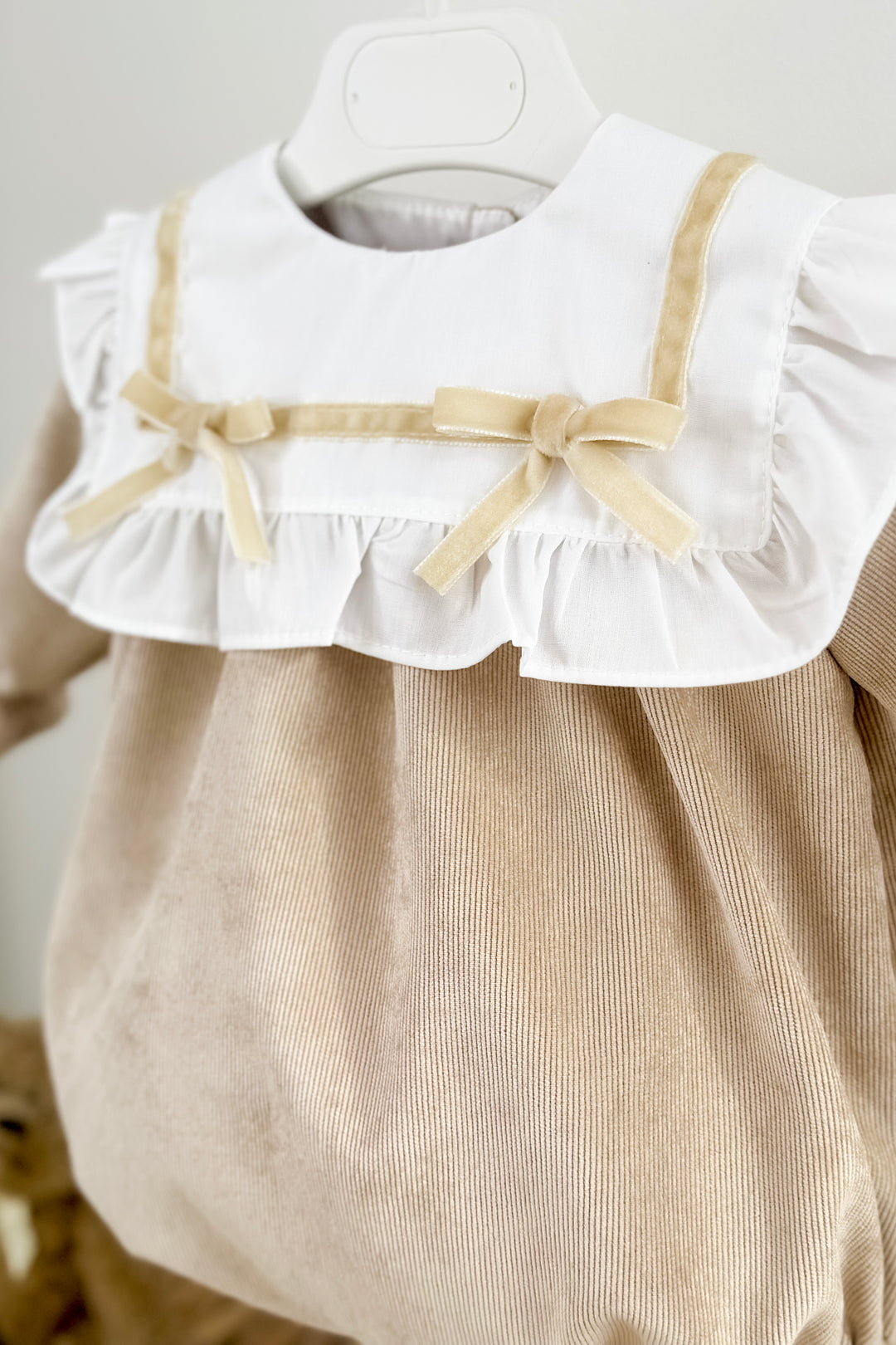 "Olivia" Stone Cord Romper