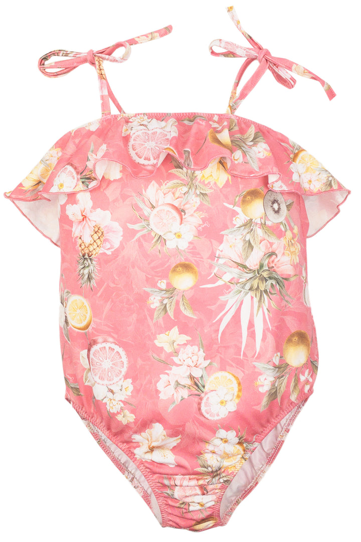 Jamiks "Ella" Hot Pink Floral Fruit Print Swimsuit | Millie and John