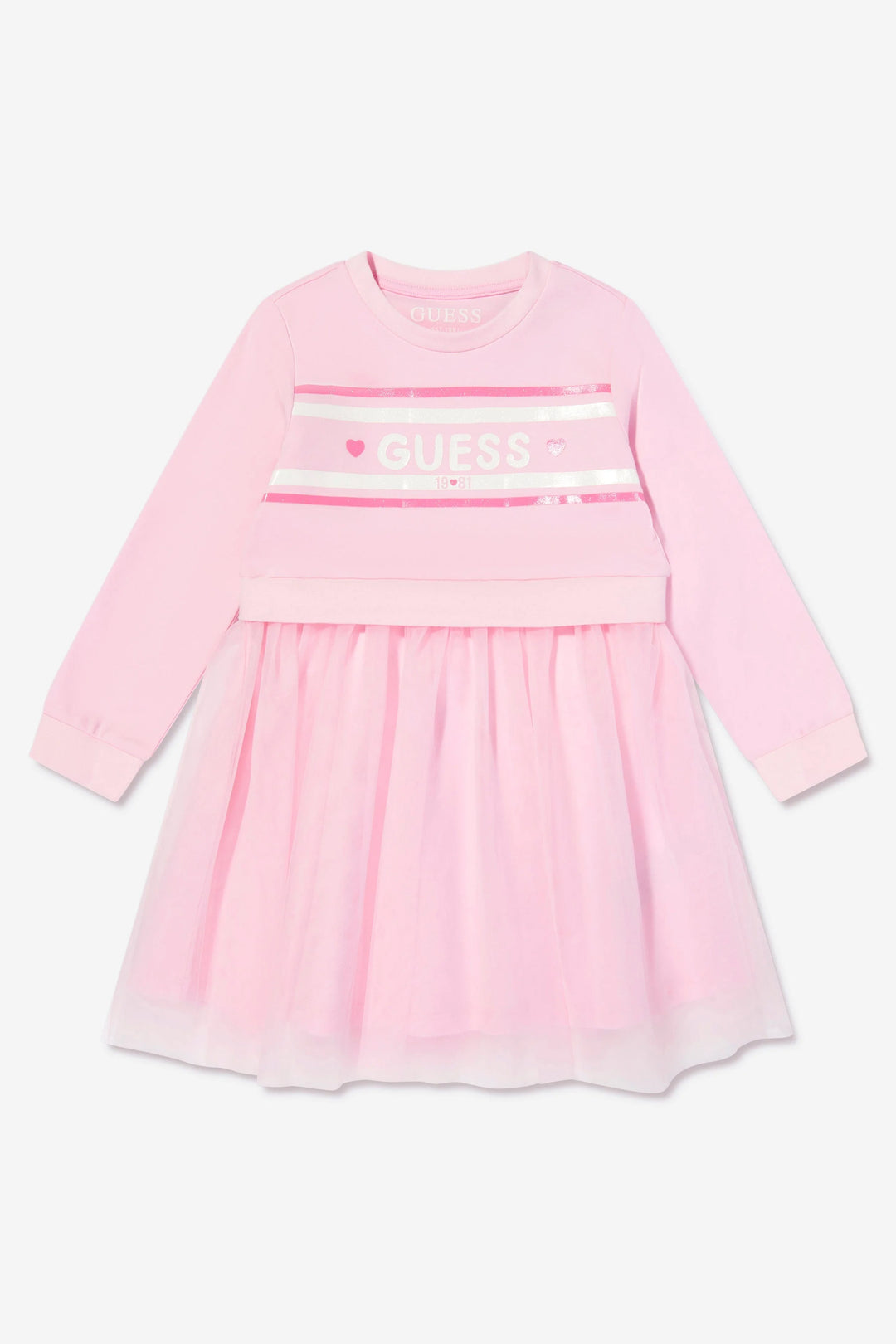"Evie" Cotton Candy Pink Tulle Sweatshirt Dress