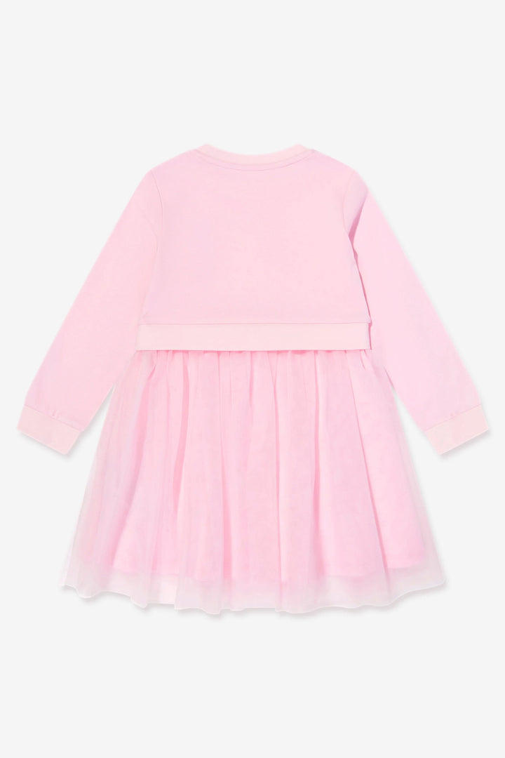 "Evie" Cotton Candy Pink Tulle Sweatshirt Dress