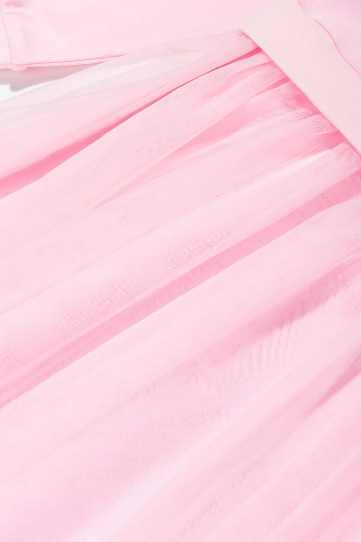 "Evie" Cotton Candy Pink Tulle Sweatshirt Dress