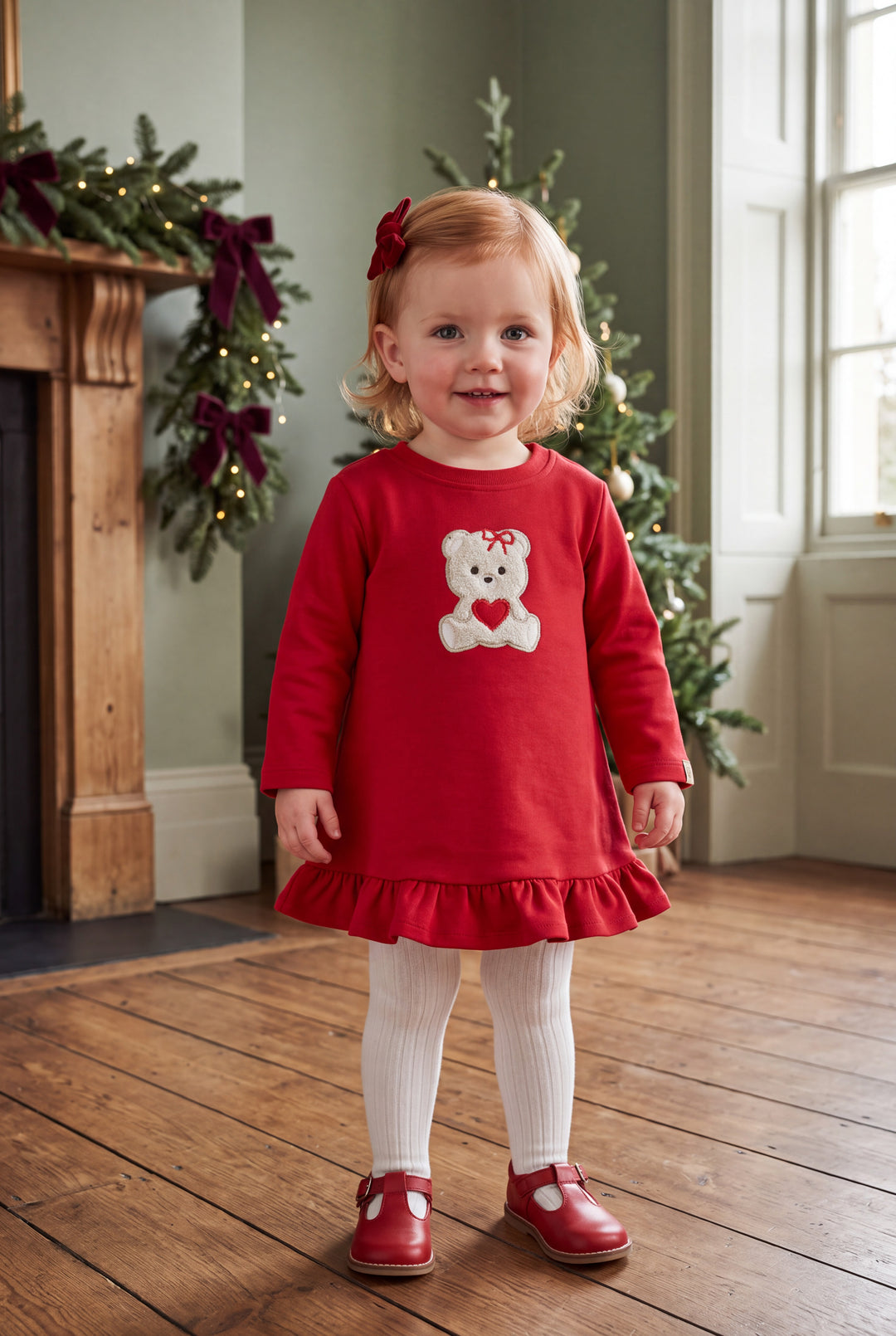 "Winnie" Red Teddy Bear Dress
