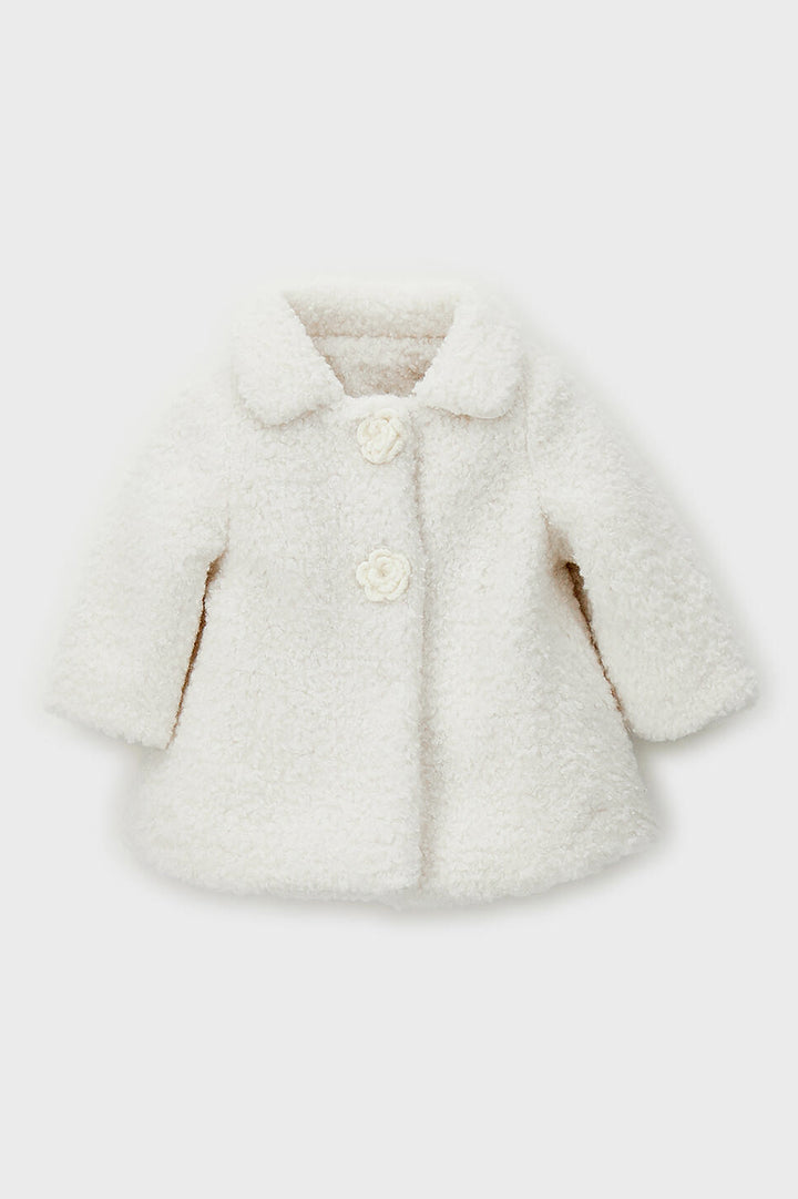 "Delphine" Ivory Sparkle Bouclé Coat