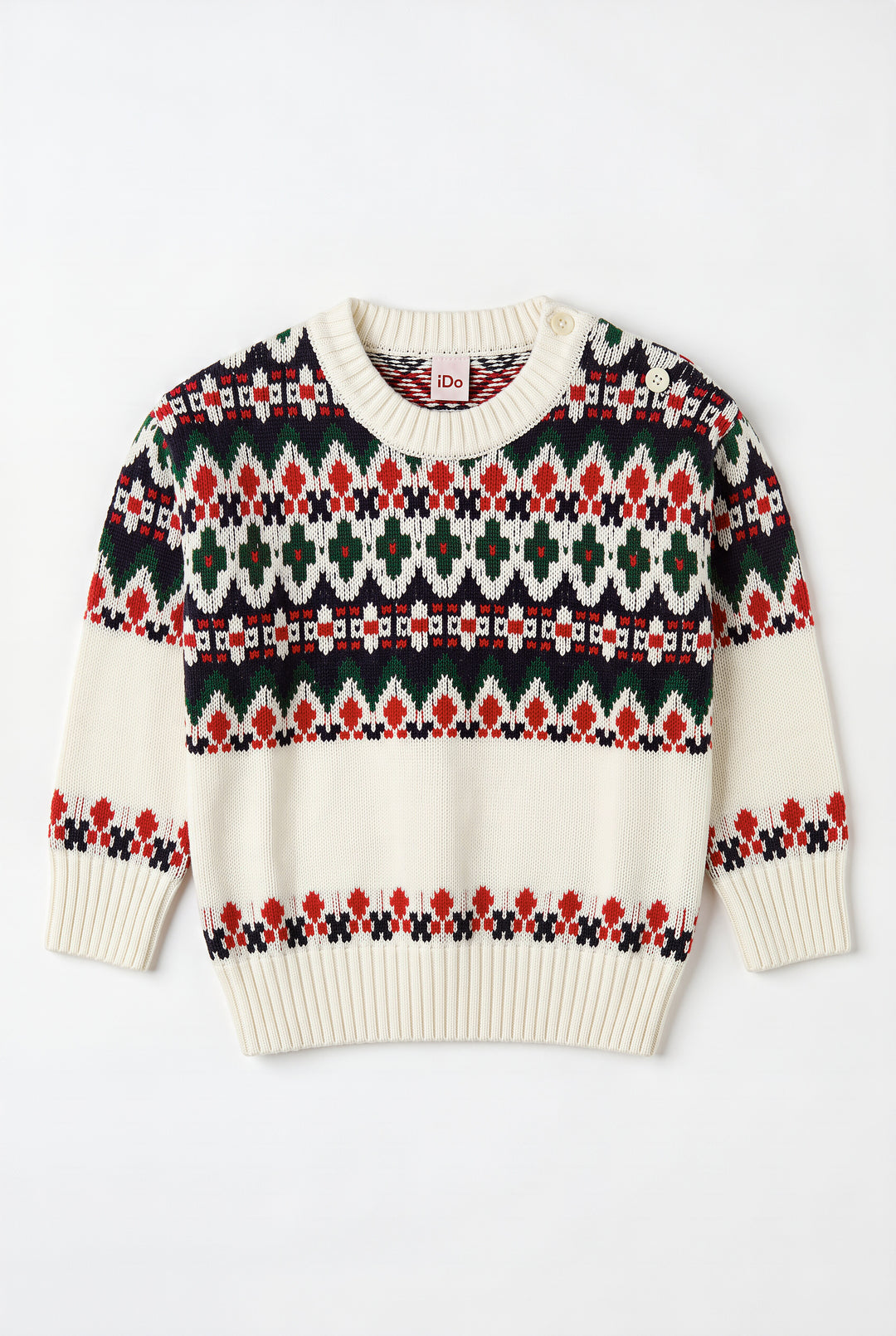 "Harrison" Ivory Fair Isle Knitted Jumper