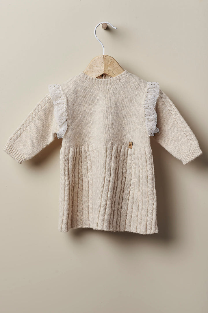 Wedoble "Paolina" Sand Cashmere Knit Dress | Millie and John