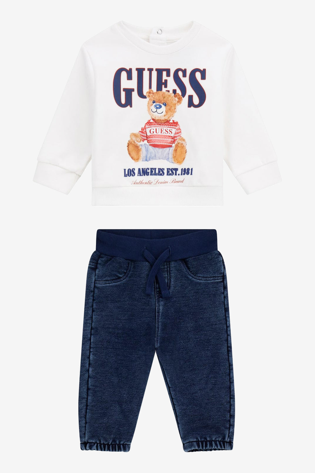 "Noel" White Festive Bear Sweatshirt & Joggers