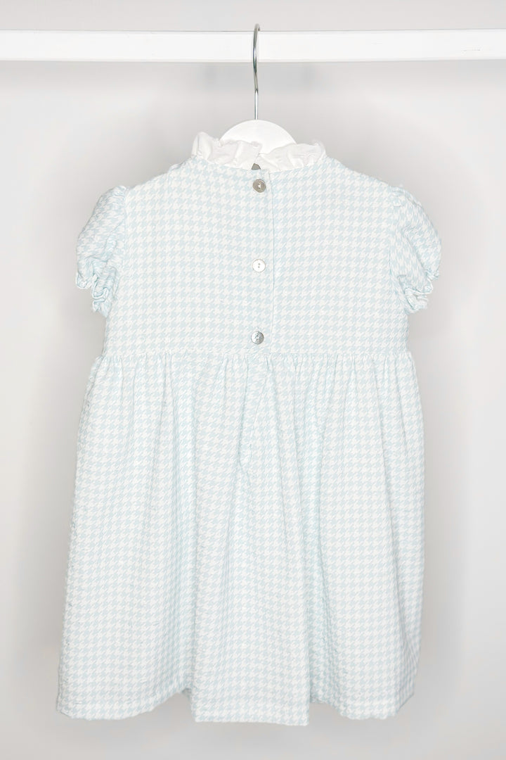Fofettes "Liliana" Pale Blue Houndstooth Dress | Millie and John