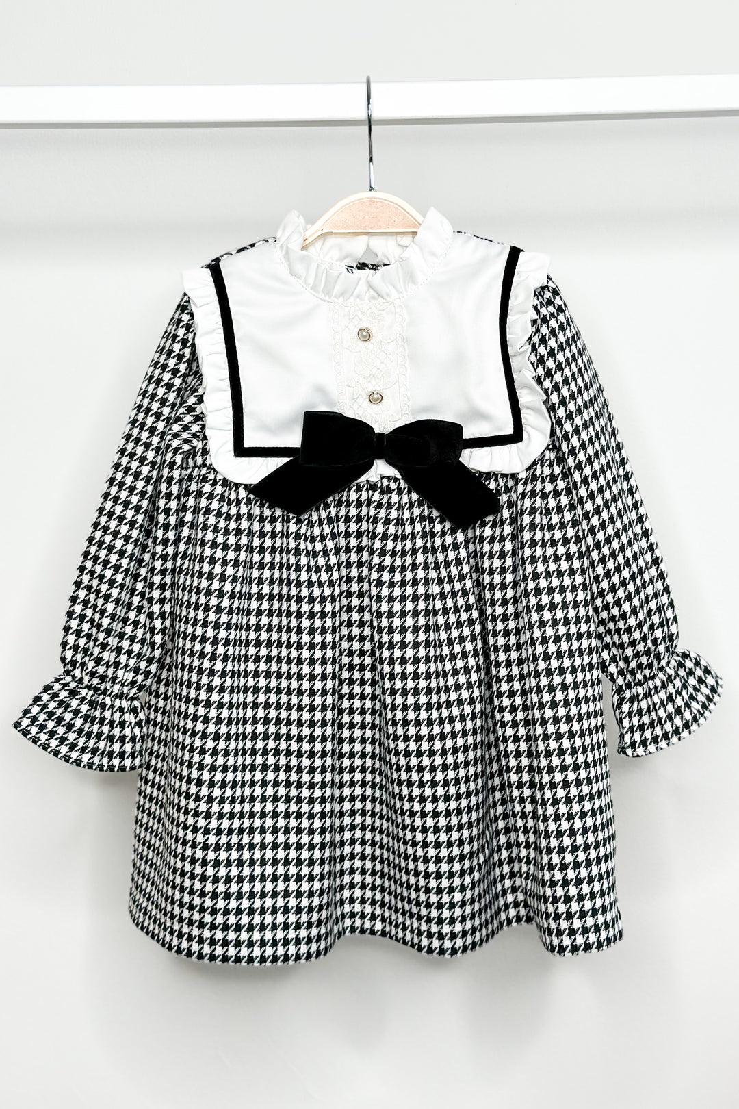 Fofettes "Novella" Black Houndstooth Dress | Millie and John