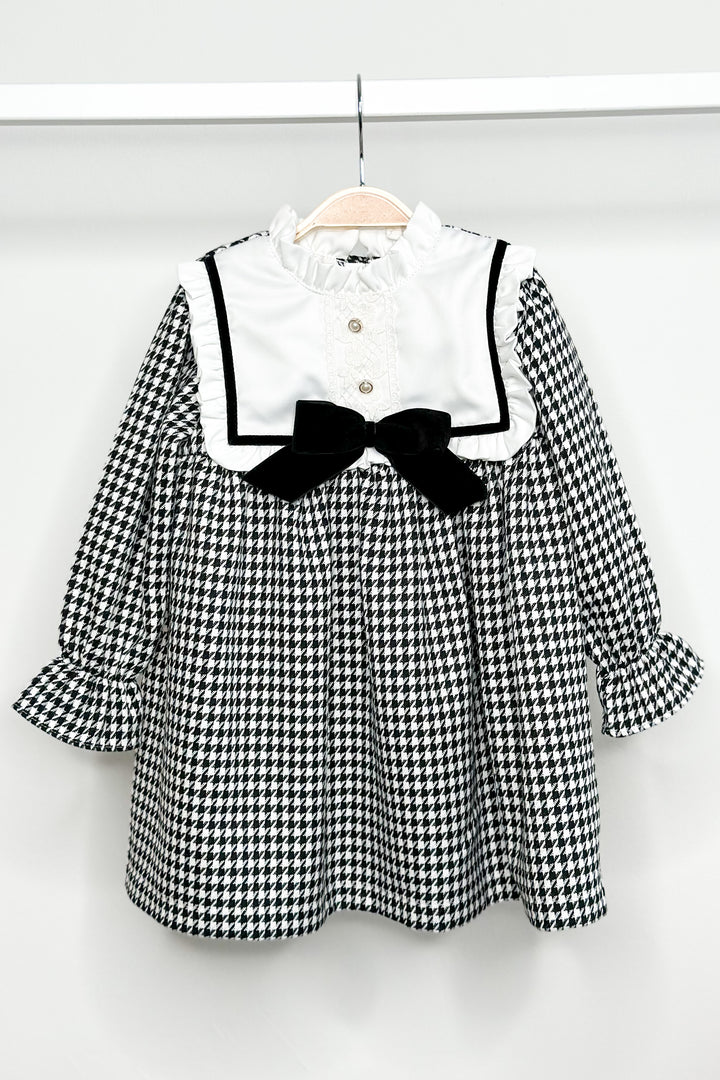 Fofettes "Novella" Black Houndstooth Dress | Millie and John