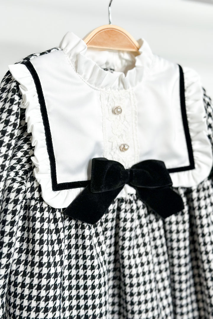 Fofettes "Novella" Black Houndstooth Dress | Millie and John