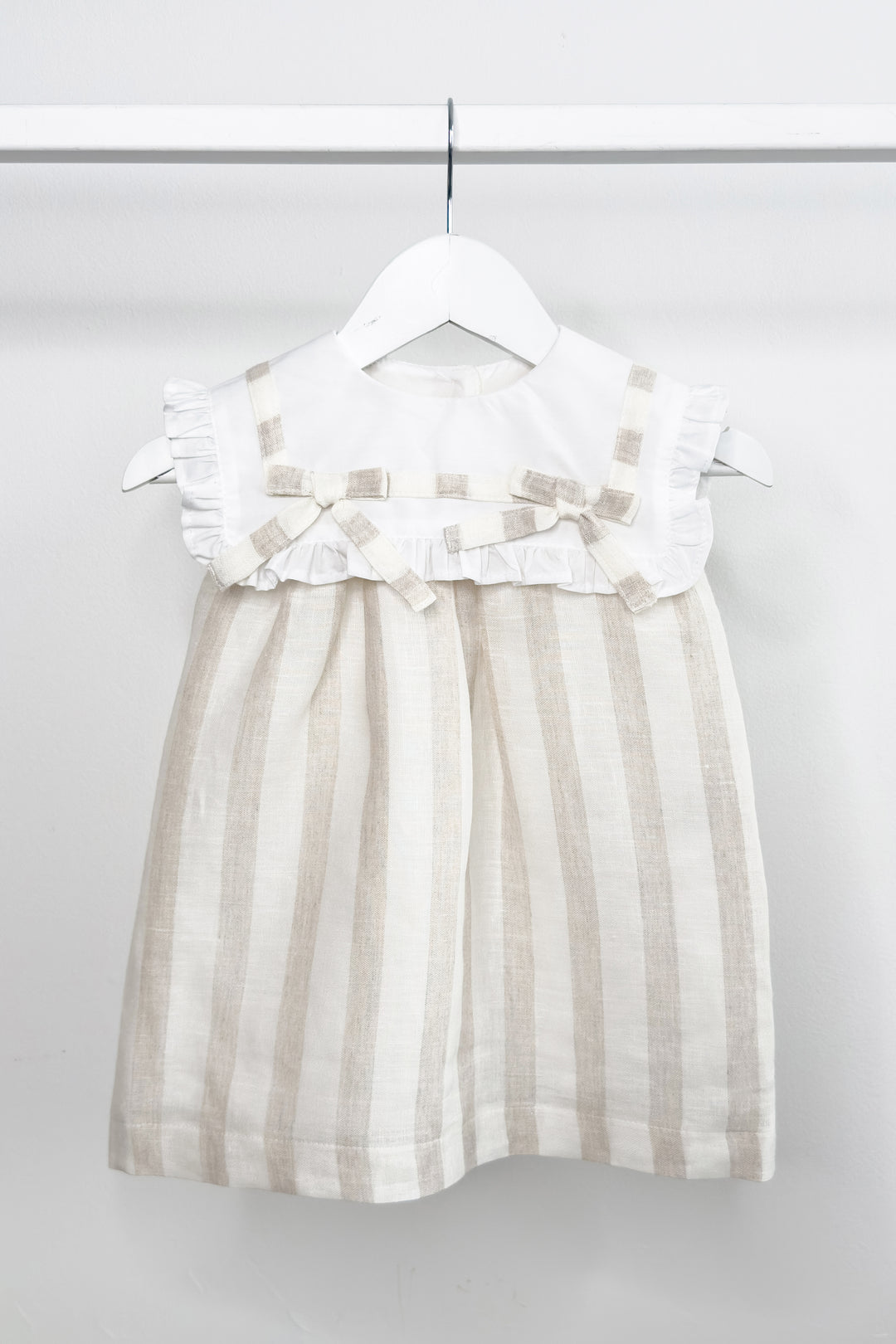 "Florence" Beige Stripe Dress
