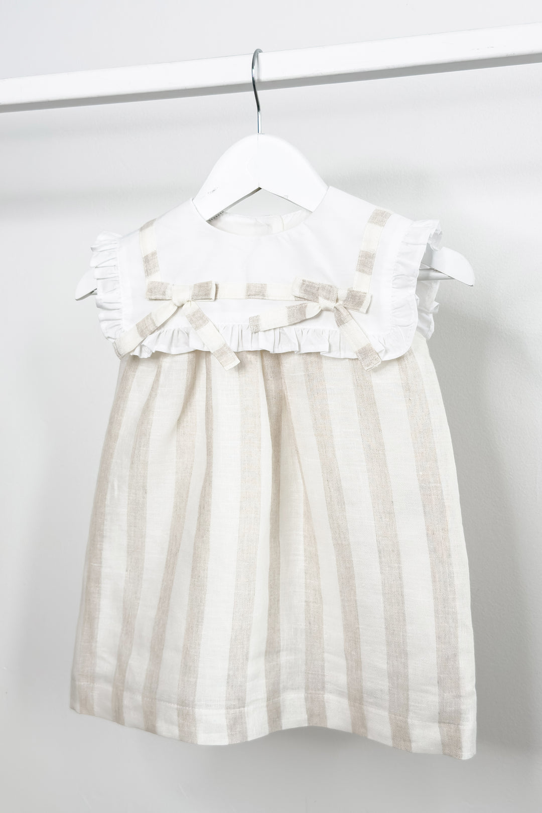 "Florence" Beige Stripe Dress