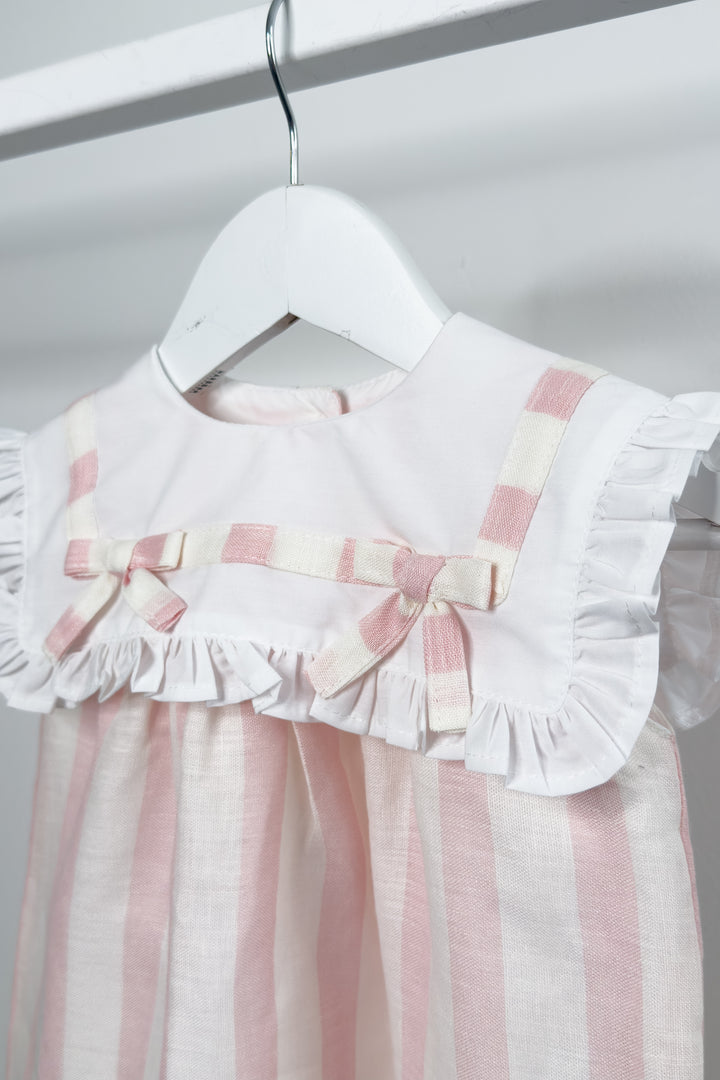 "Florence" Pink Stripe Dress