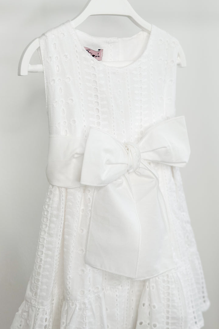 Phi "Addison" White Broderie Anglaise Dress | Millie and John