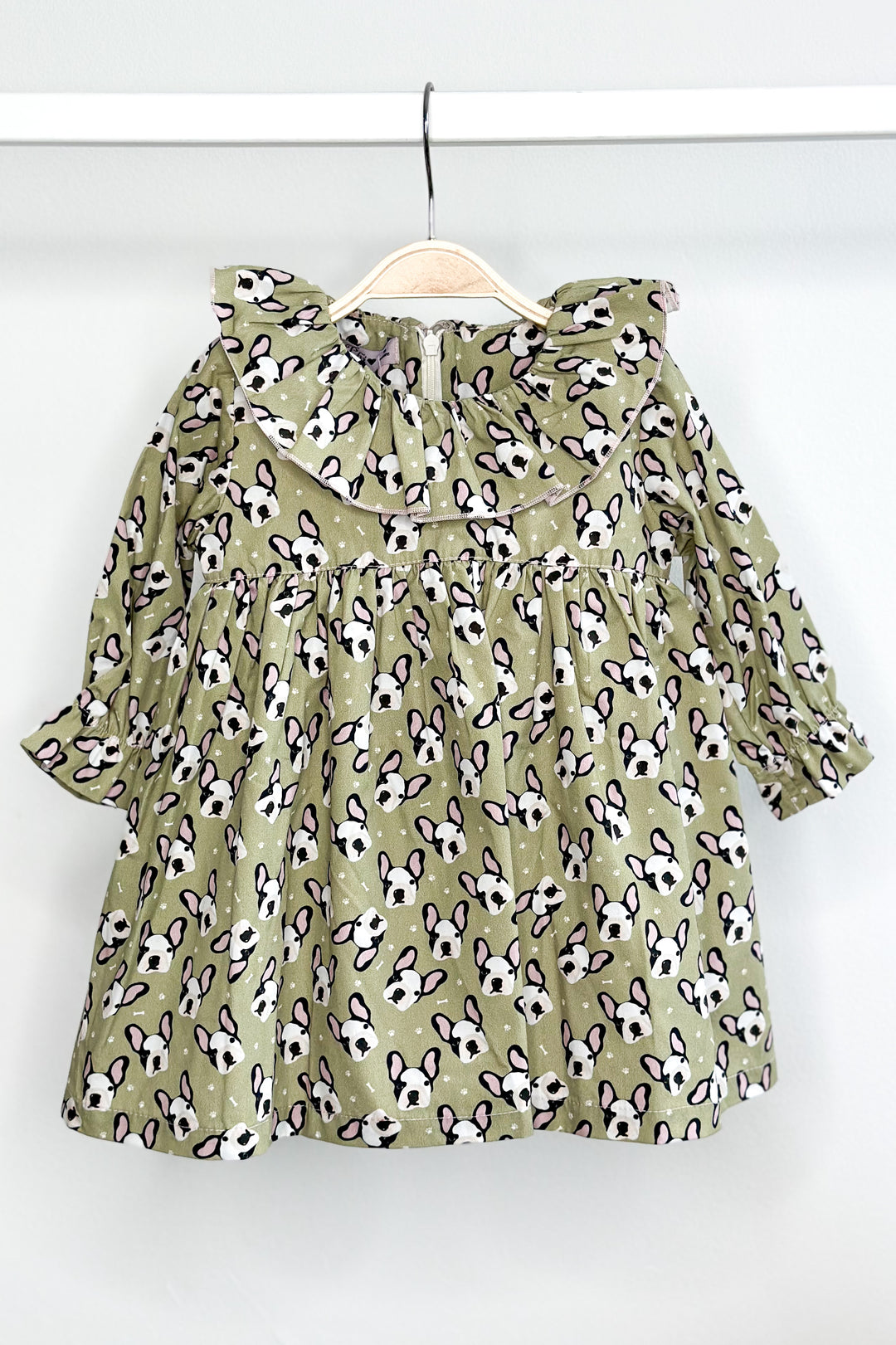 Phi "Clover" Sage Green Frenchie Dress | Millie and John