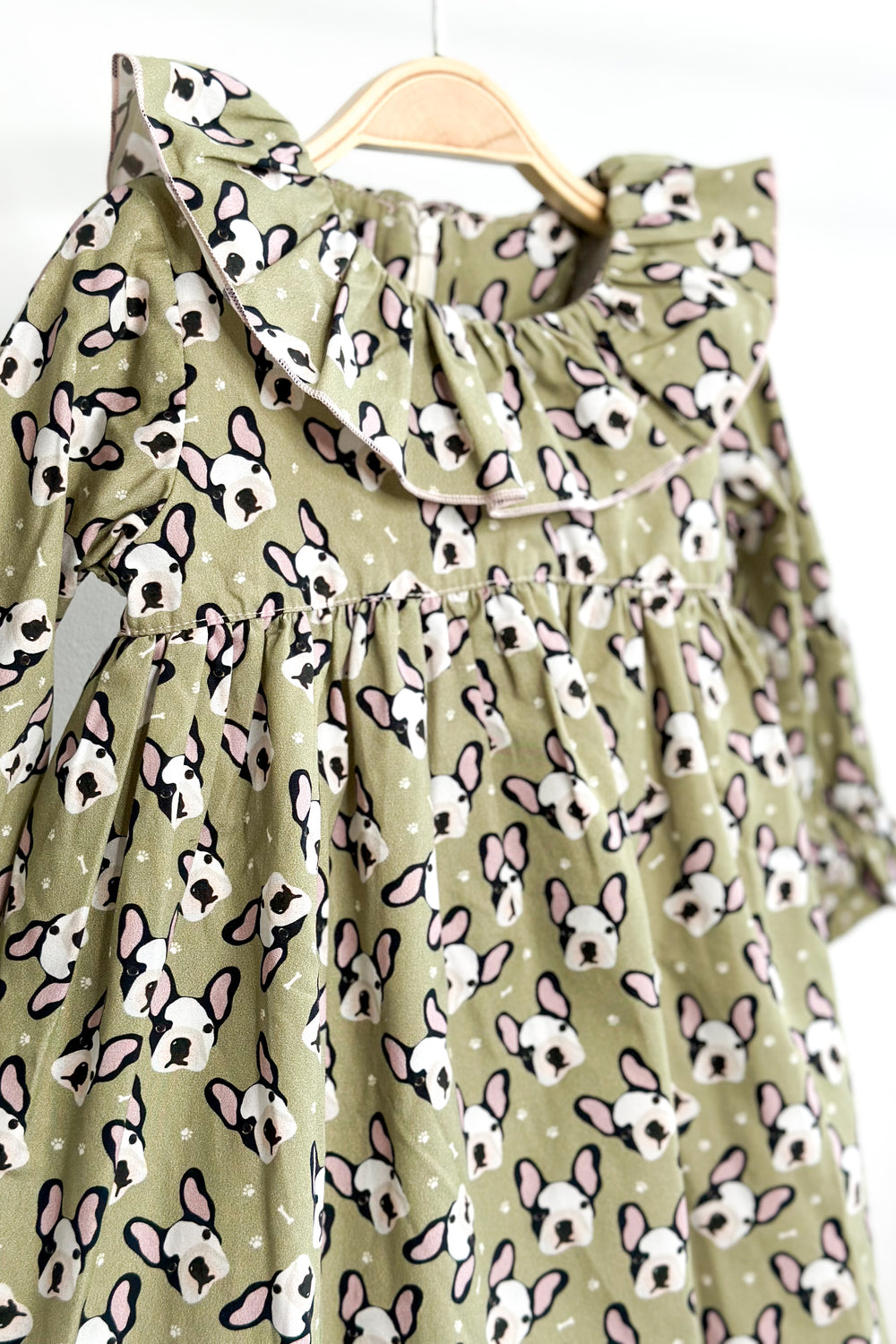 Phi "Clover" Sage Green Frenchie Dress | Millie and John