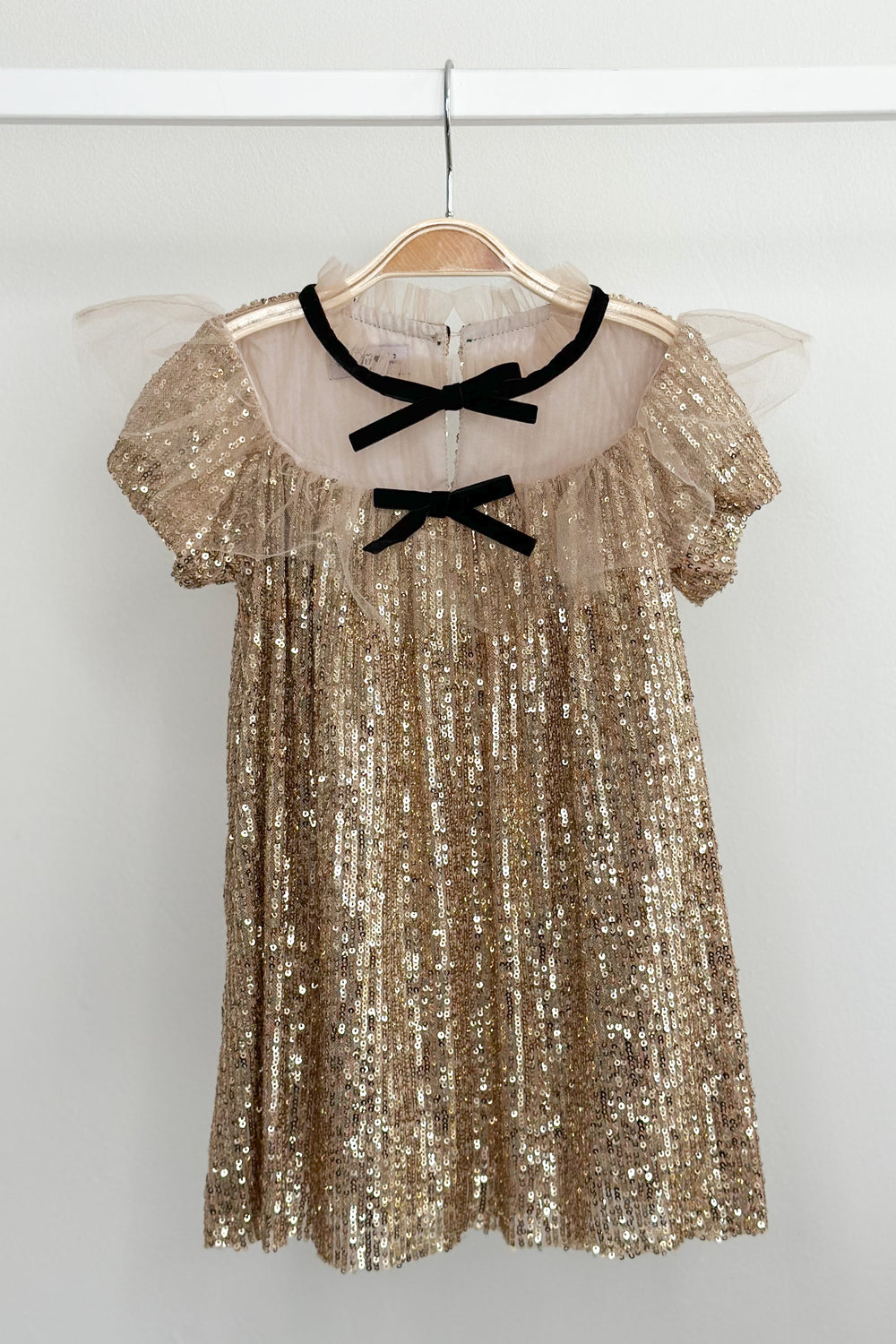 Phi "Trixie" Gold Sequin Tulle Dress | Millie and John