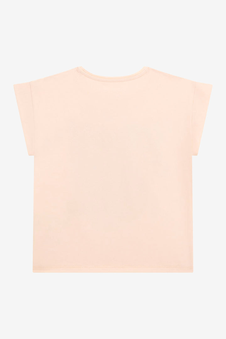 GUESS® Kids "Jolie" Peach & Red Glitter Cherry T-Shirt | Millie and John