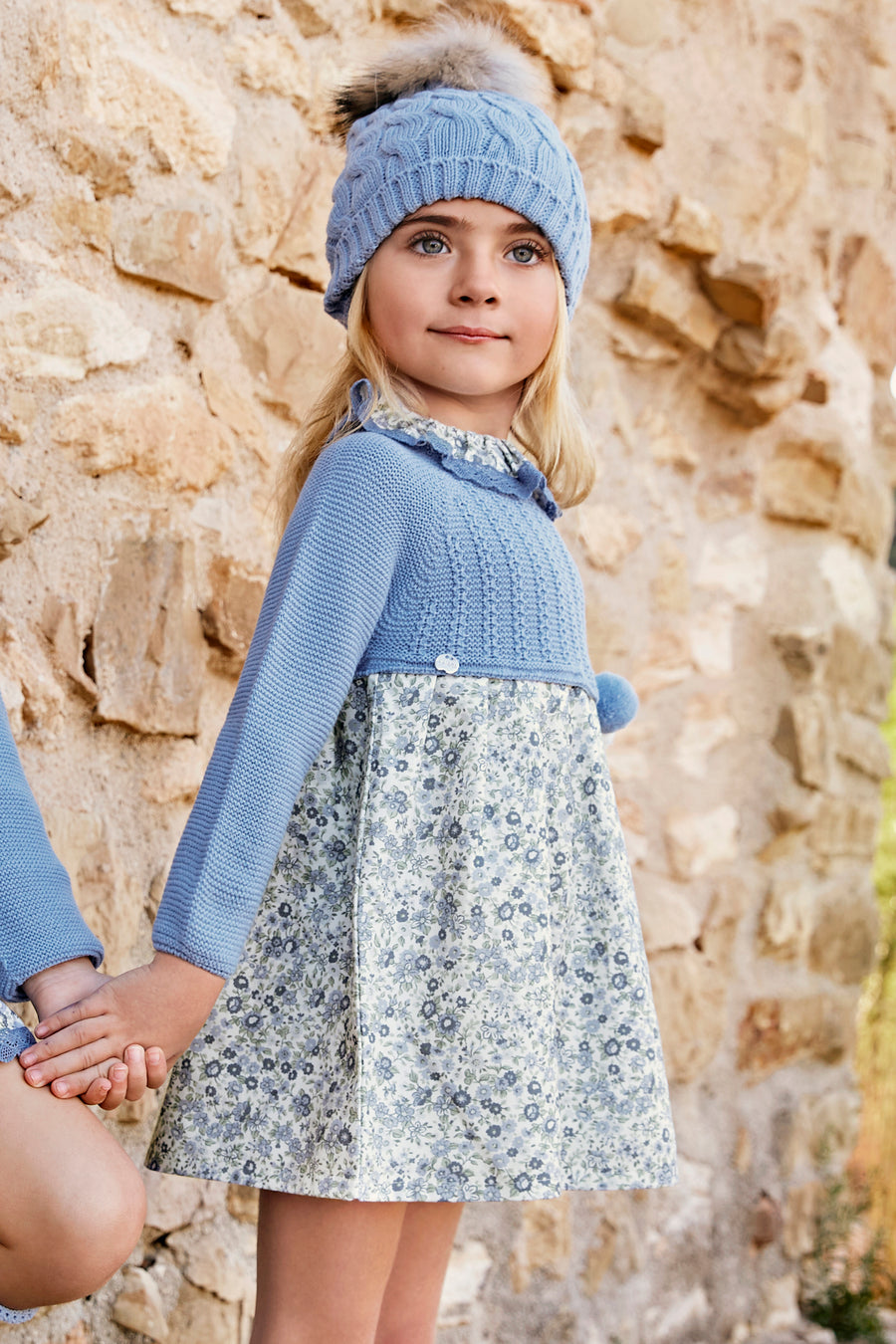 Girls Fall Floral Cream L/S Dress by Millie Jay main image 1
