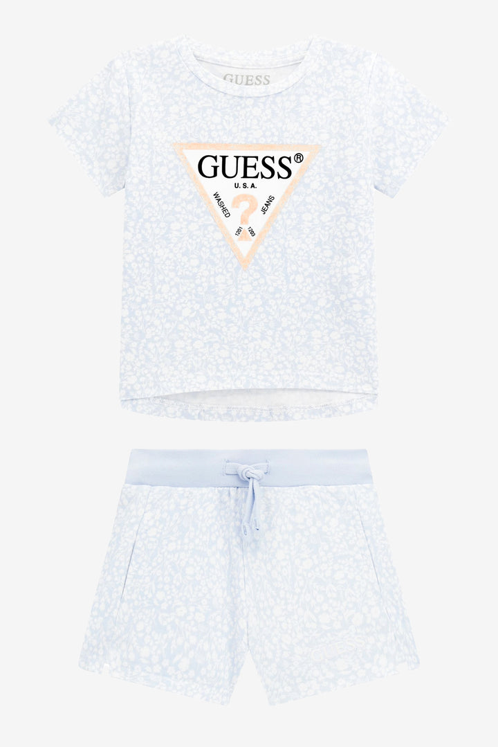"Nell" Blue Floral T-Shirt & Shorts