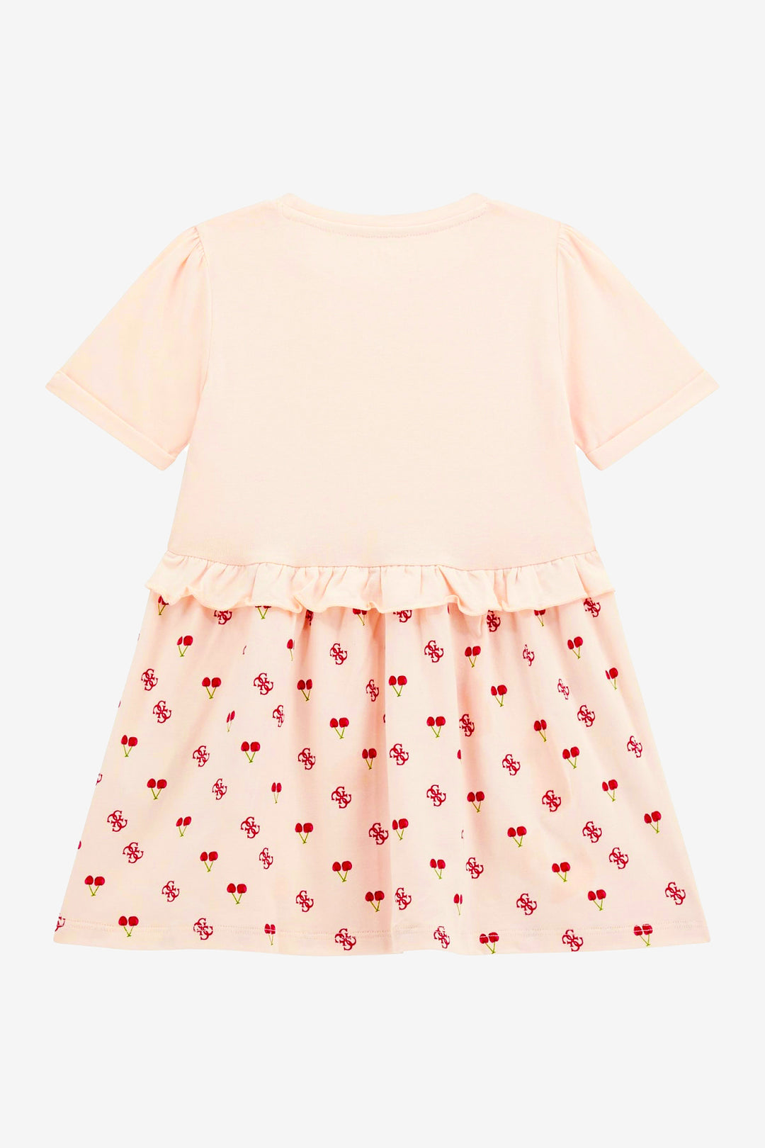 GUESS® Kids "Suki" Peach & Red Cherry Print Dress | Millie and John