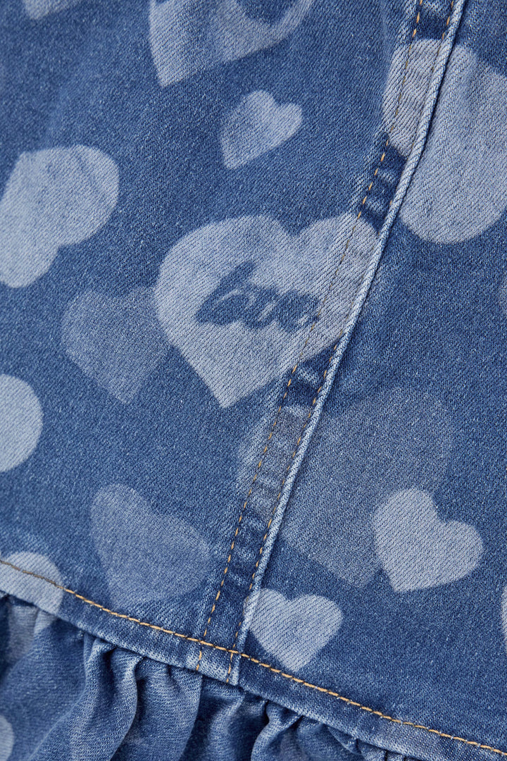"Isla" Denim Heart Skirt
